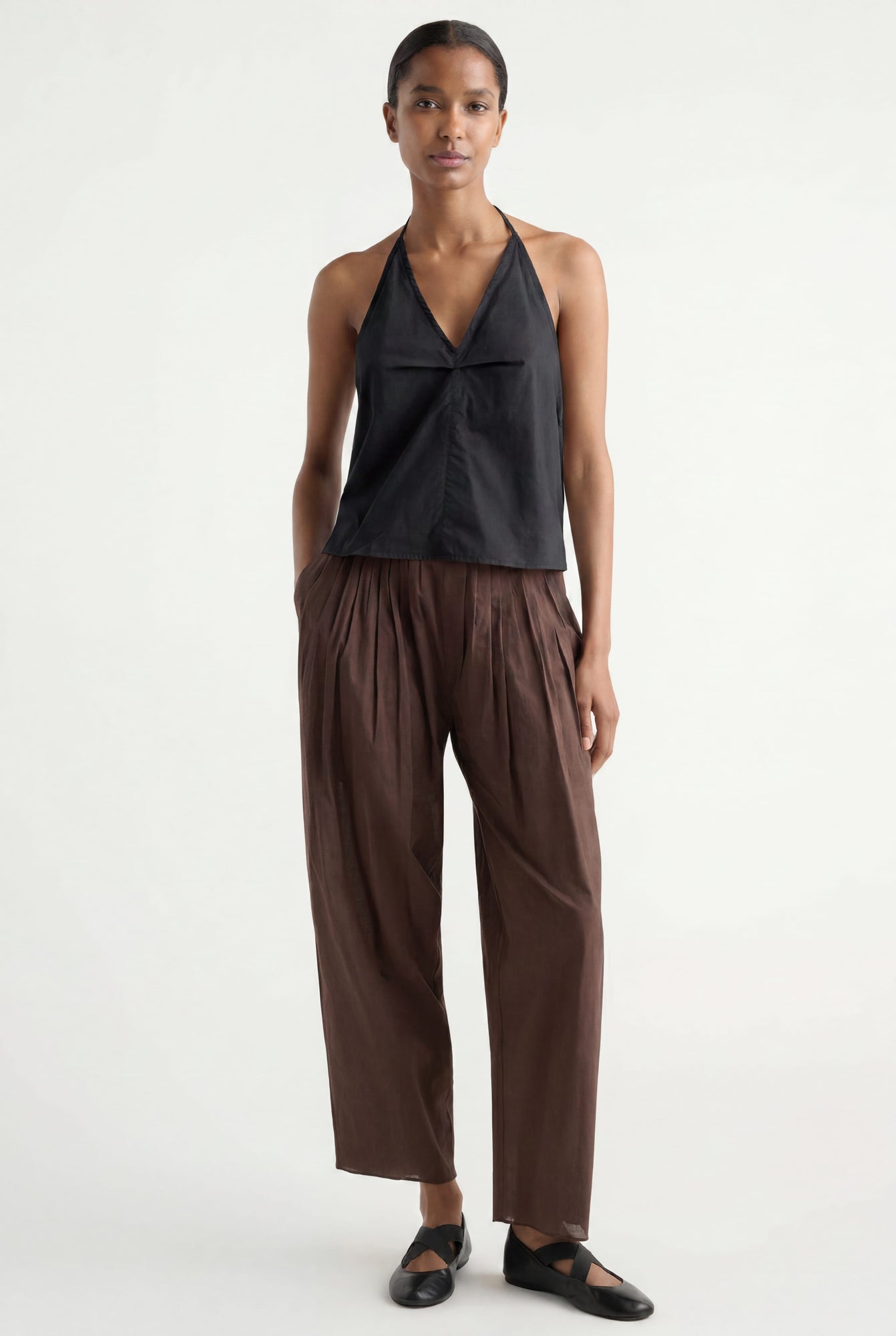 Isilda | Garima Shirred Organic Cotton Pant in Size Extra Small