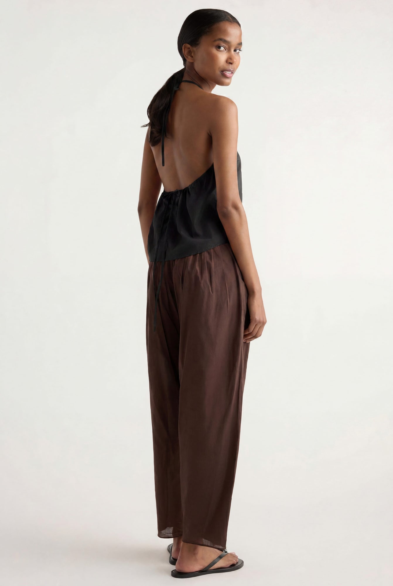 Isilda | Garima Shirred Organic Cotton Pant in Size Extra Small