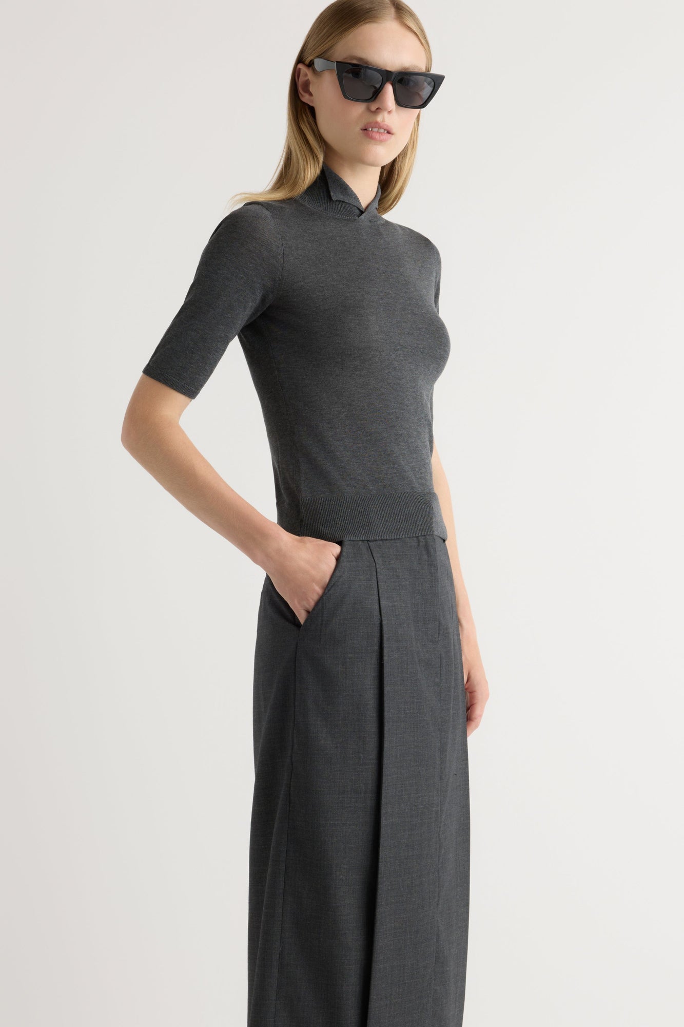 Jess | Georgina Wool-Blend Wrap Skirt in Size Small