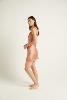 Silk Chemise with Pintucks And Lace | Canyon Rose