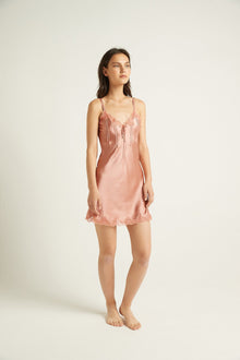 Silk Chemise with Pintucks And Lace | Canyon Rose