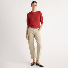 Karolina | Heidi Pullover Short-Sleeve Knit Top in Size Extra Small