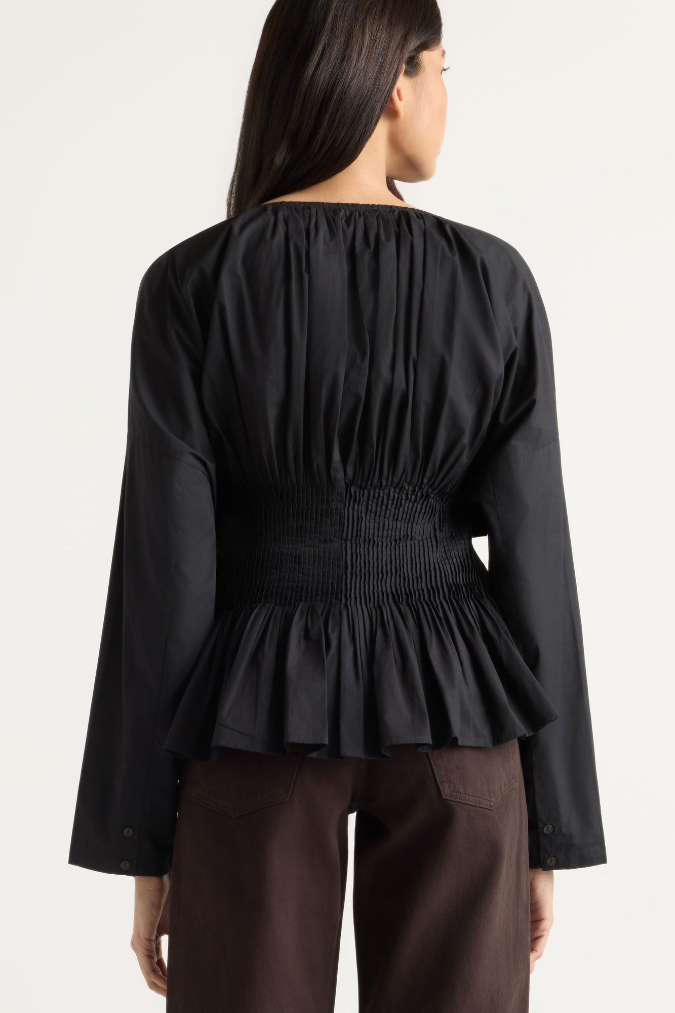 Arya | Hiroko Pleated Sculpted Blouse in Size Small