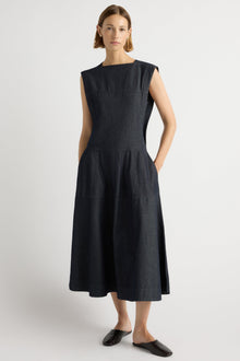 Mali | Holland Drop-Waist Denim Dress in Size Small