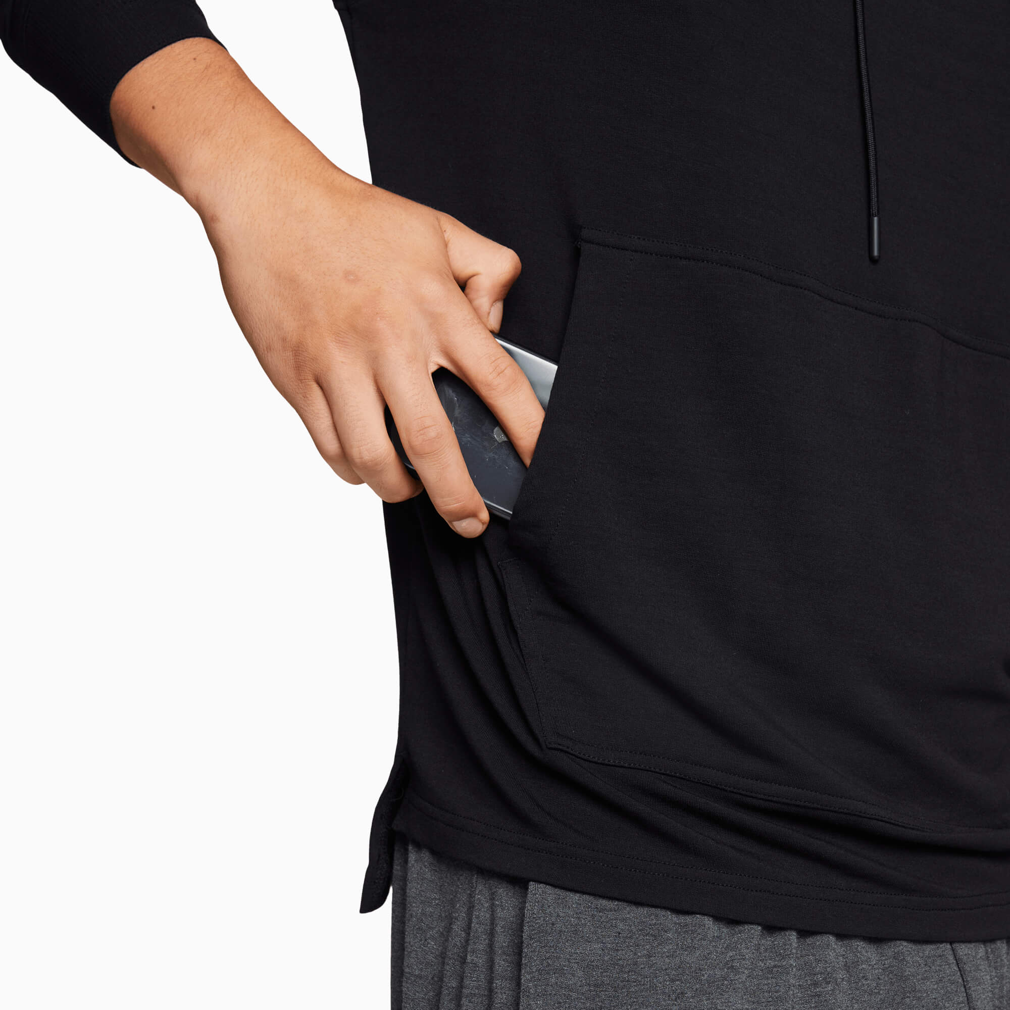 Modal French Terry House Hoodie | Black