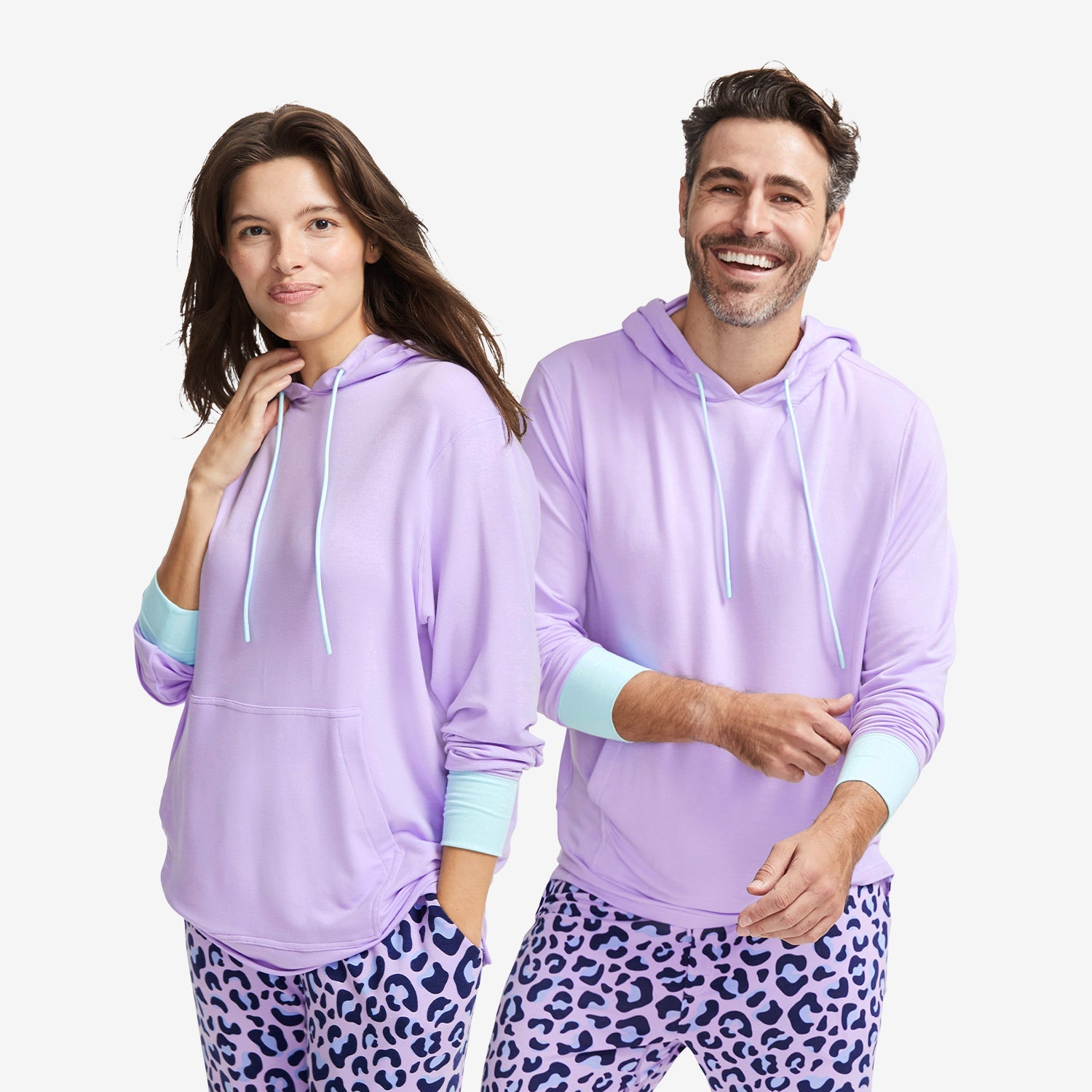 Modal French Terry House Hoodie | Lavender/Mint