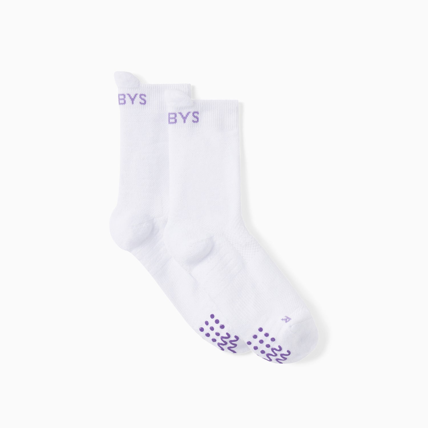 Cotton Socks with Silicone Grips | White