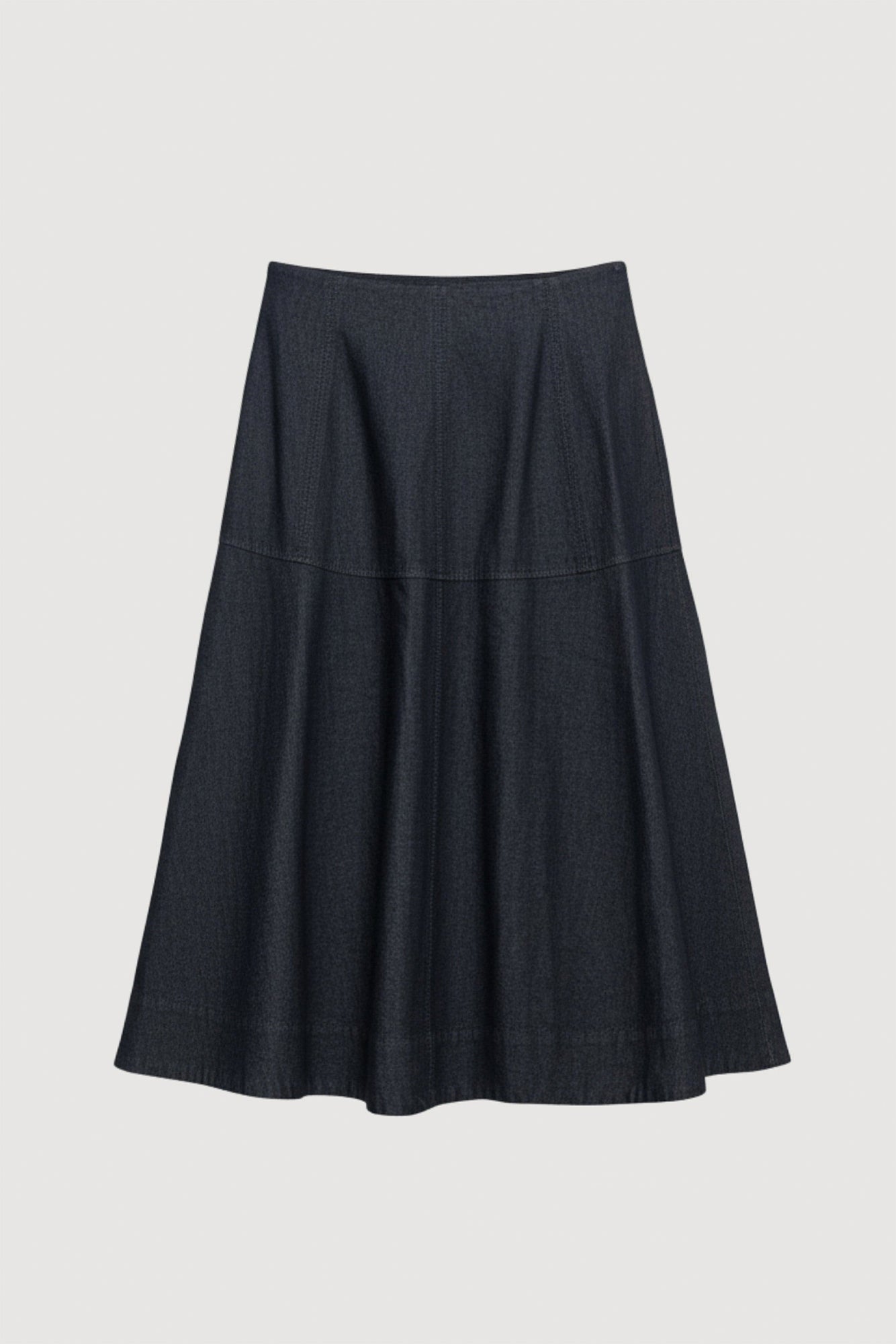 Charlotte | Hyejin A-Line Denim Skirt in Size Small - Flat