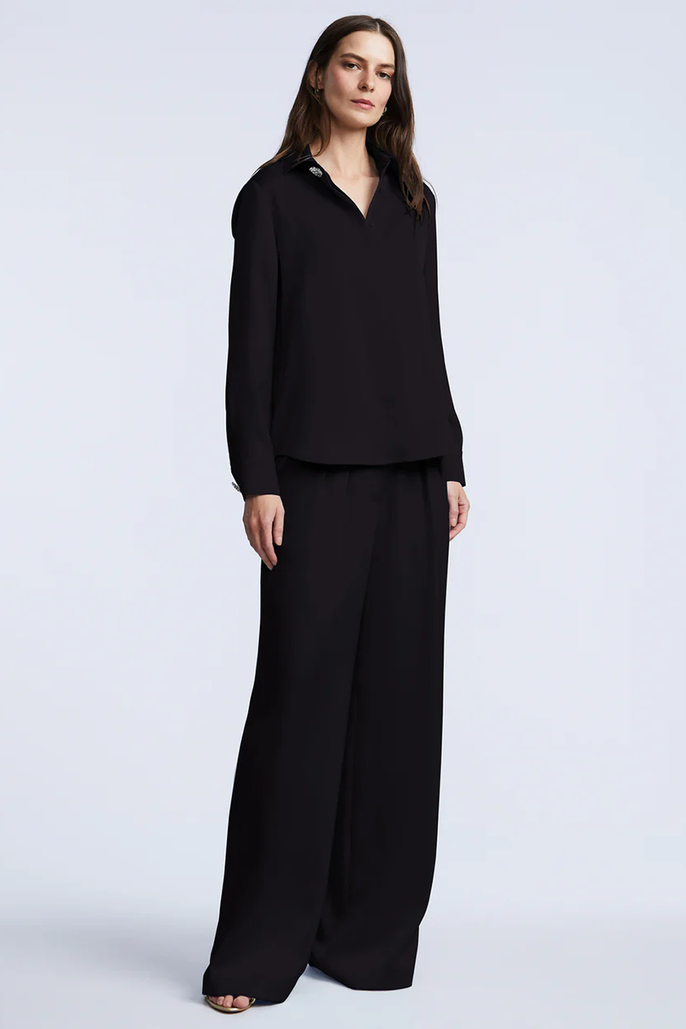 Washed Relaxed Button Down | Black