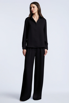Washed Relaxed Button Down | Black