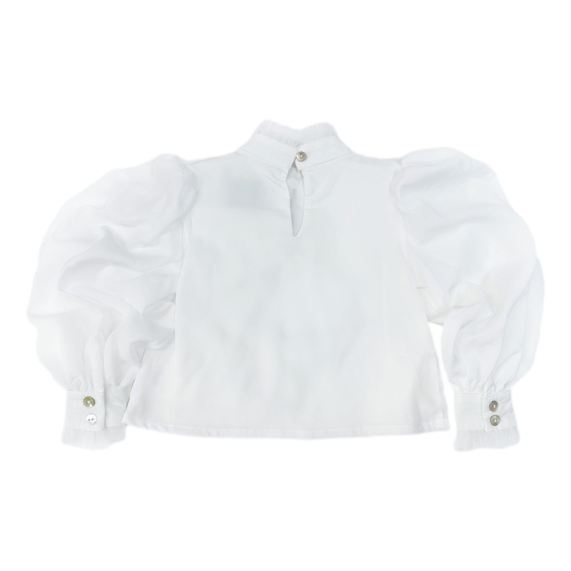 Baby Girls | Gwen Blouse With Ruffle Trim | White & Black