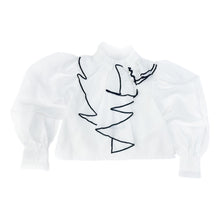 Baby Girls | Gwen Blouse With Ruffle Trim | White & Black