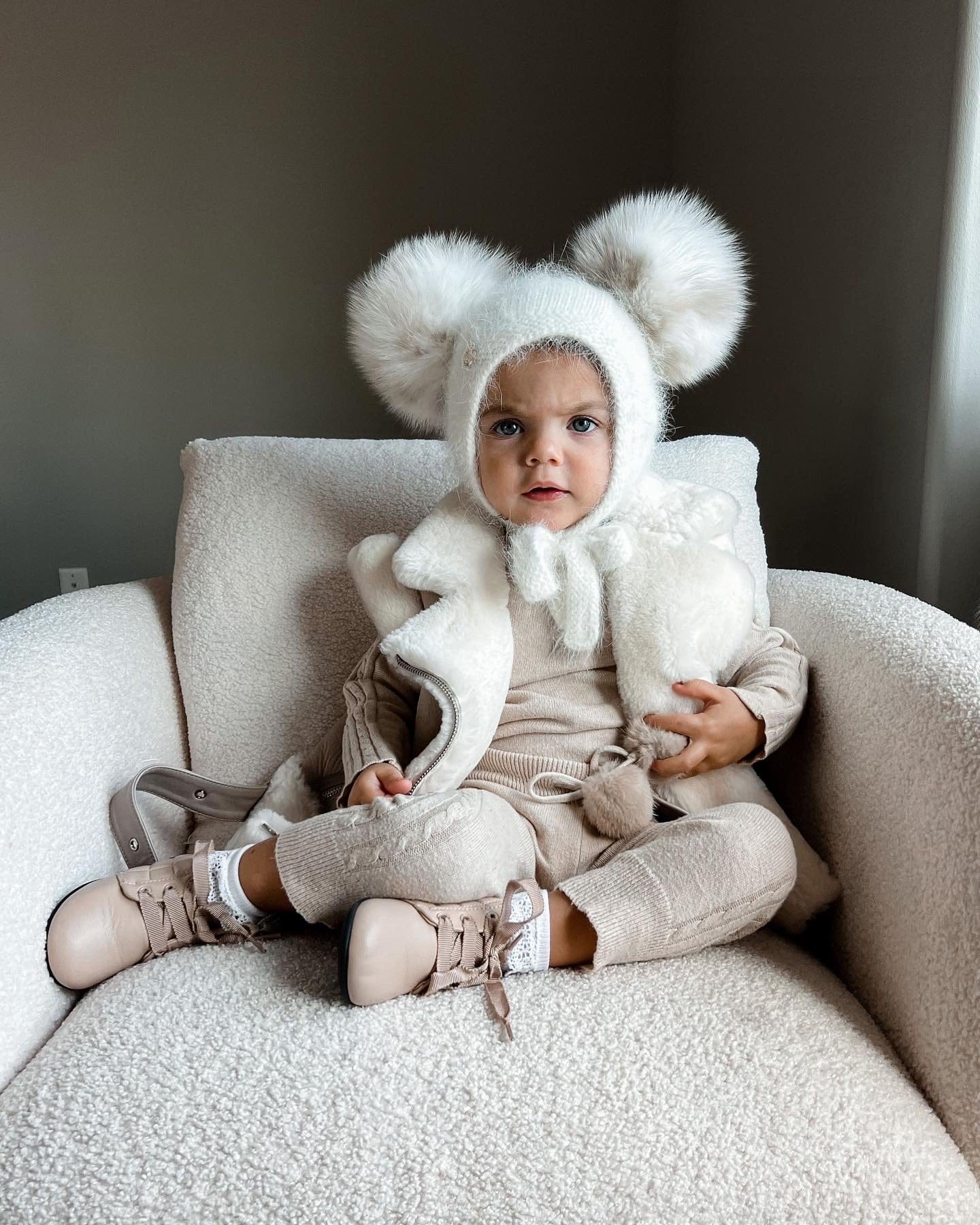 Baby Unisex | Hero Cashmere Bonnet | Beige