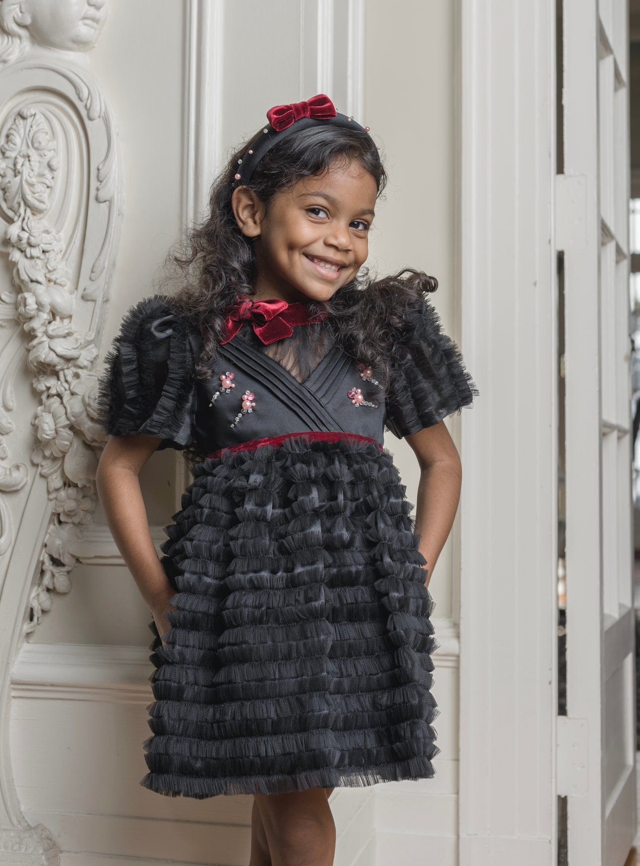 Baby Girls | Kylie Tulle and Organza Dress | Black