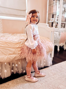 Baby Girls | Herringbone Blouse | White