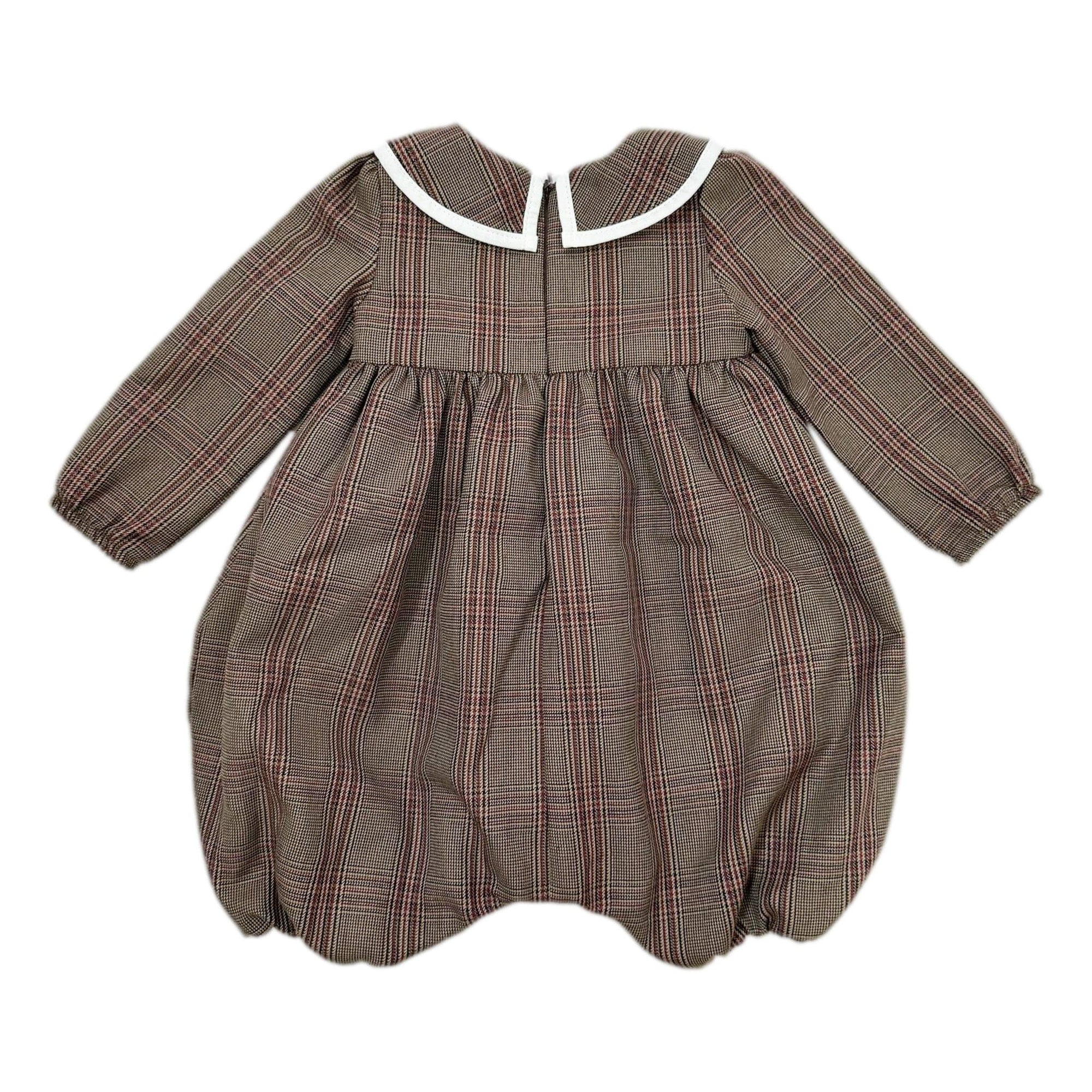 Baby Girls | Blair Estate Tweed Romper | Brown