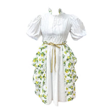 Women | Amalfi Print Linen Mom Dress | Lemon