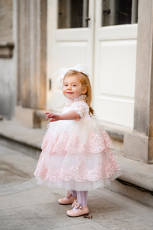 Baby Girls | Laila Embroidered Feather Dress | White