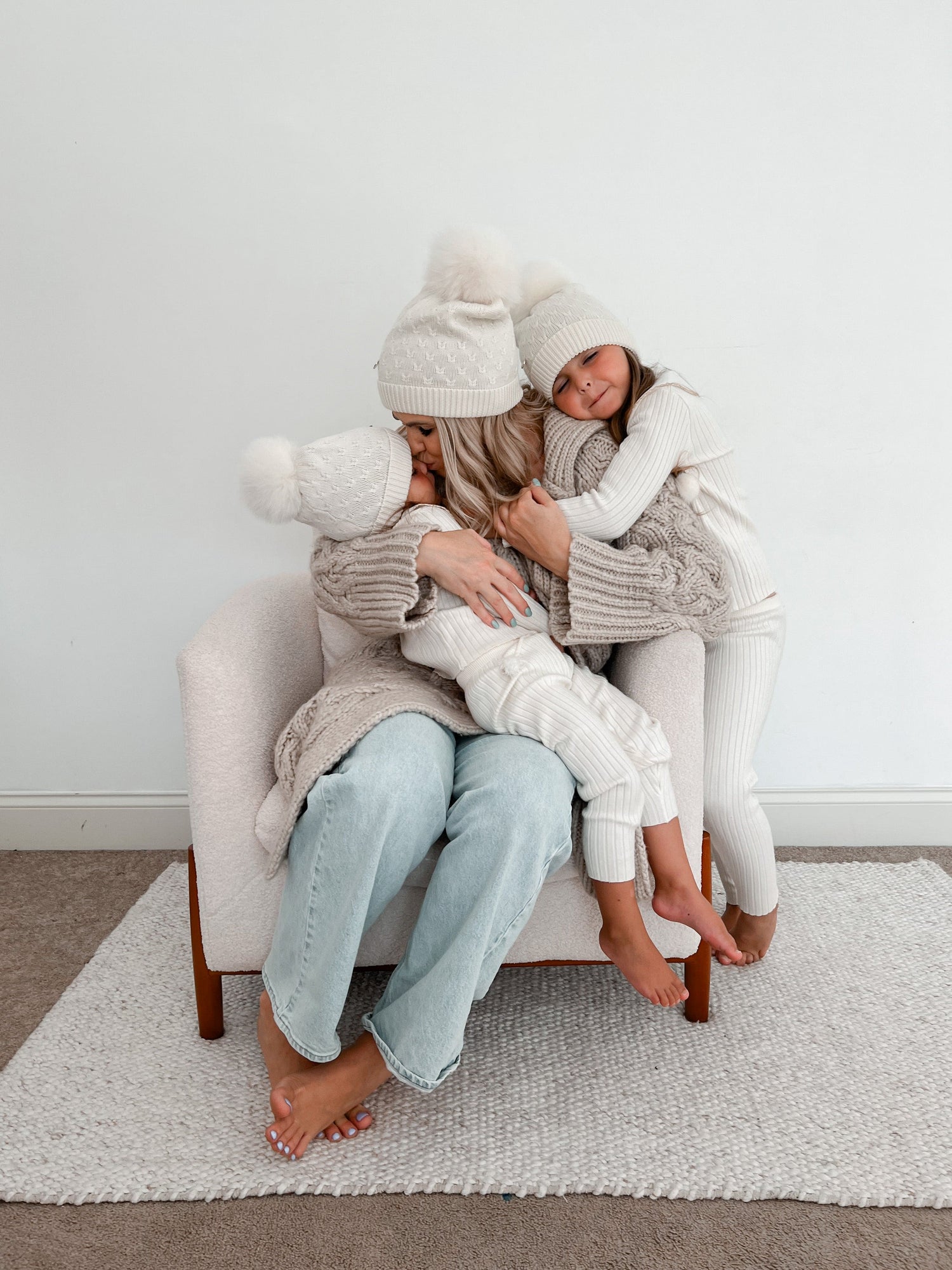 Parker Adult Foldover Beanie Hat | Ivory