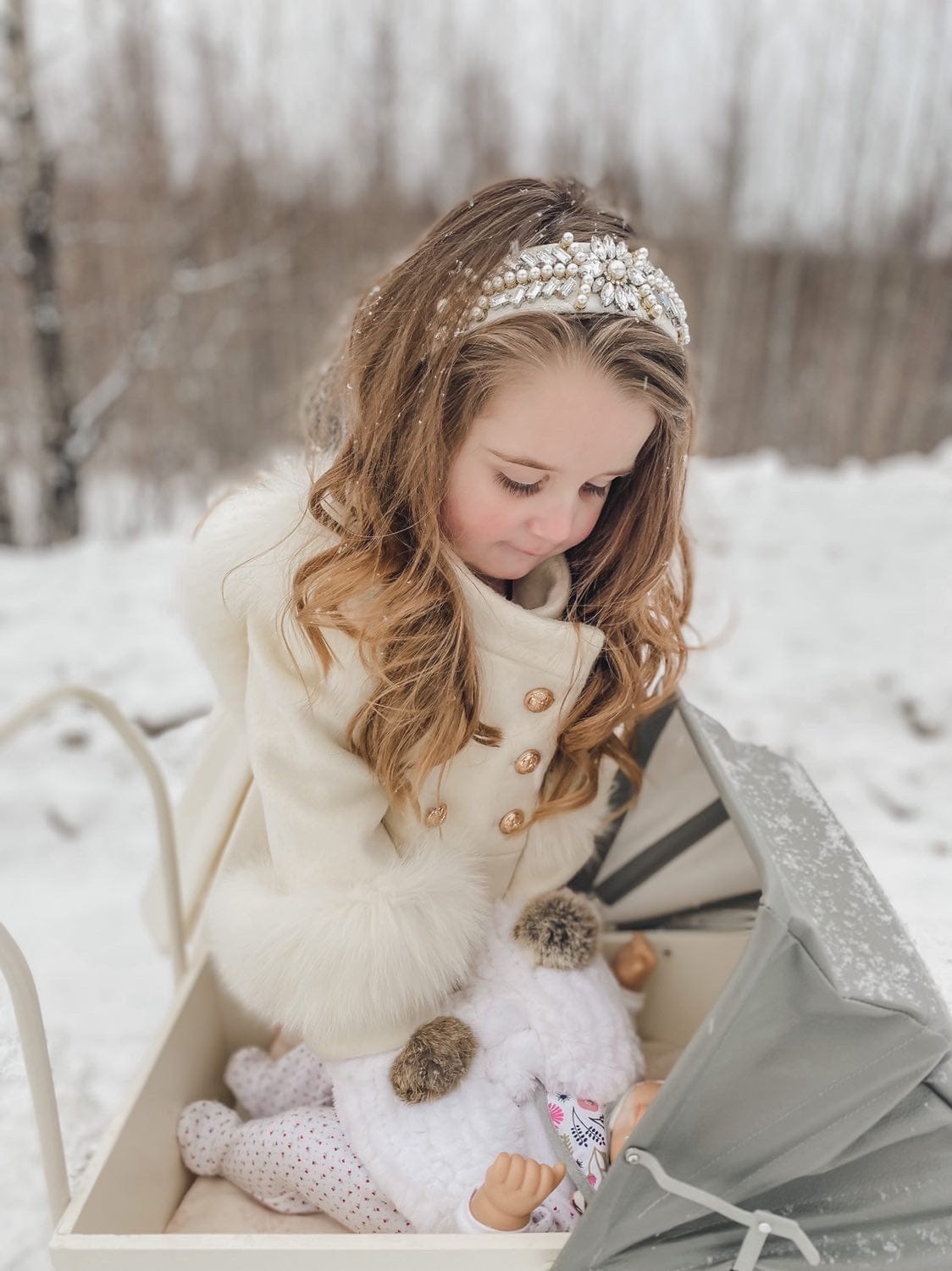 Evie Ivory Wool Coat - Petite Maison Kids