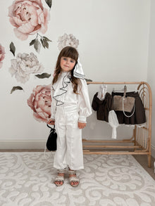 Baby Girls | Gwen Wide Leg Pants | White