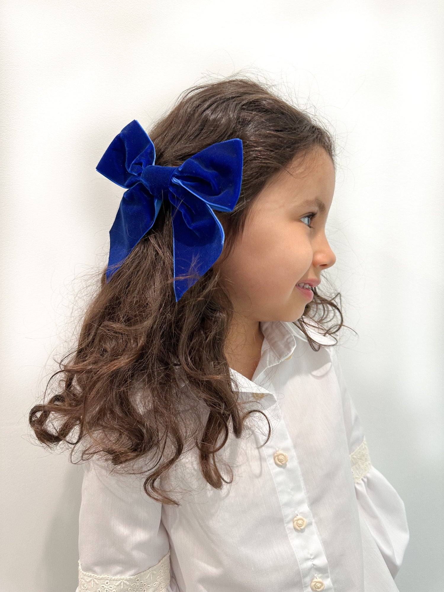 Velvet Bow Hair Clip | Royal Blue