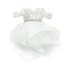 Baby Girls | Constanza Ceremony Dress with Bow | White & Champagne
