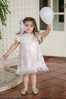 Baby Girls | Dove Lace Overlay Dress | Beige