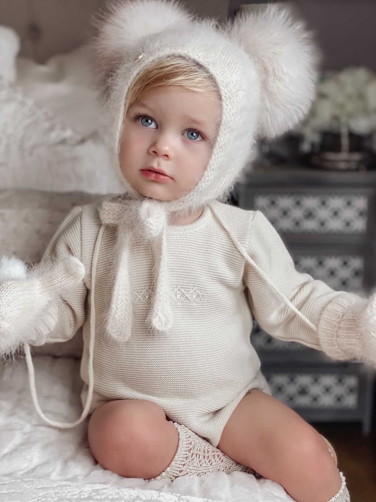 Baby Unisex | Hero Cashmere Bonnet | Beige