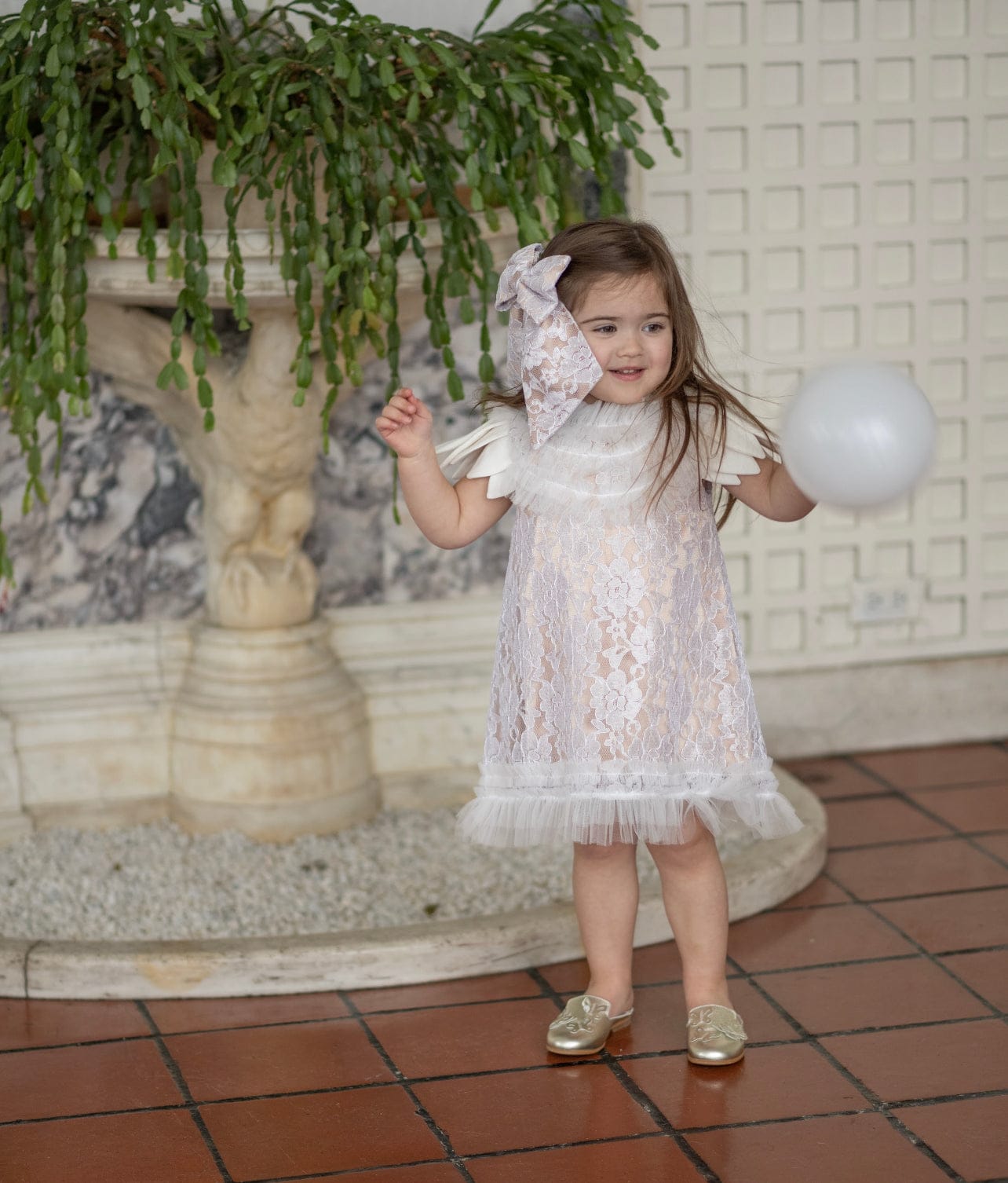 Baby Girls | Dove Lace Overlay Dress | Beige