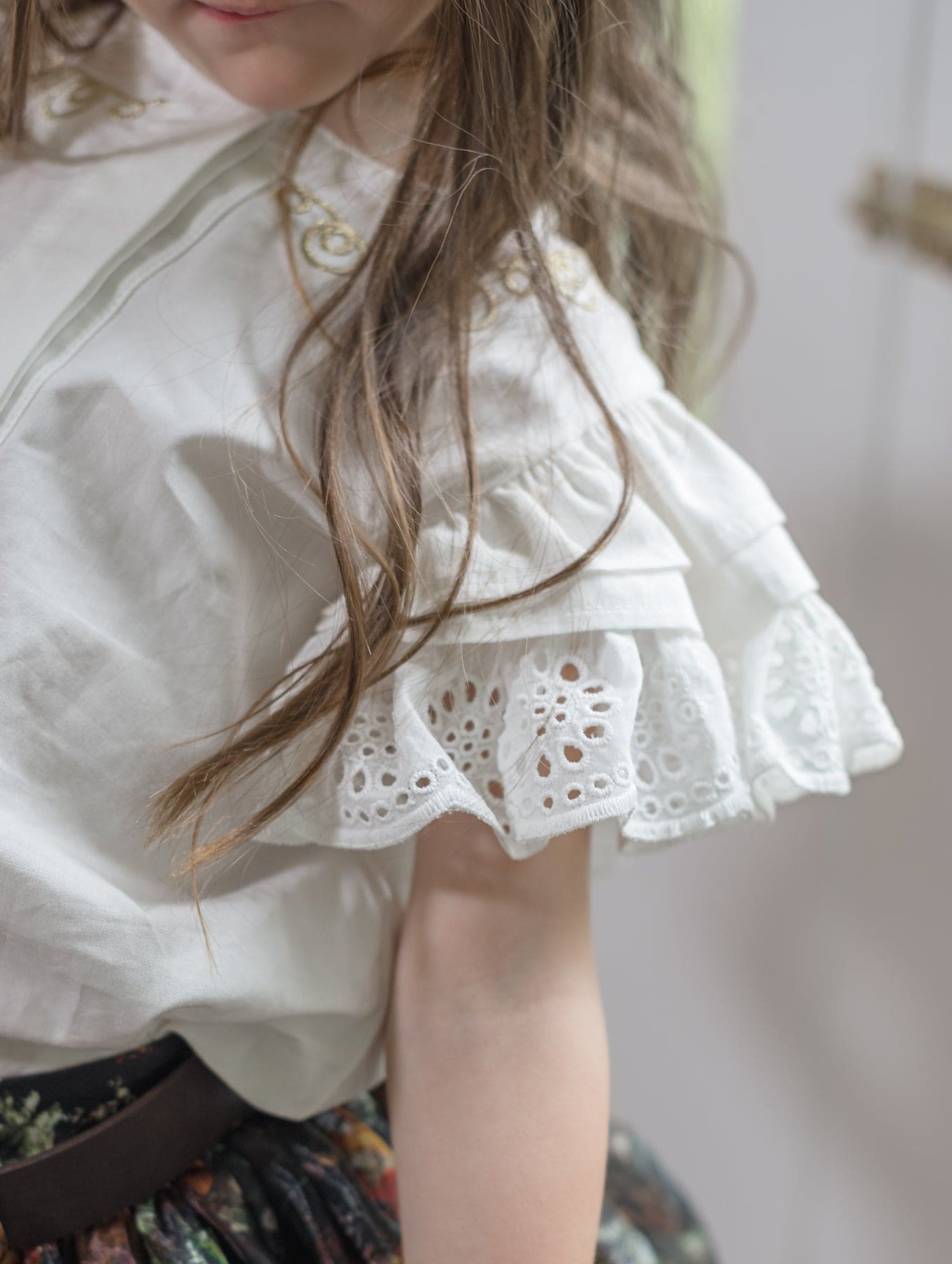 Baby Girls | Alexis Blouse and Skirt Set | White x Multi