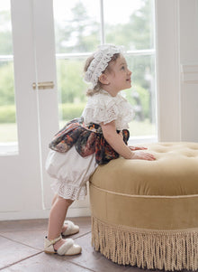 Baby Girls | Alexis Foliage Print Romper | White x Multi