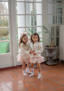 Baby Girls | Lace Overlay Blazer | White