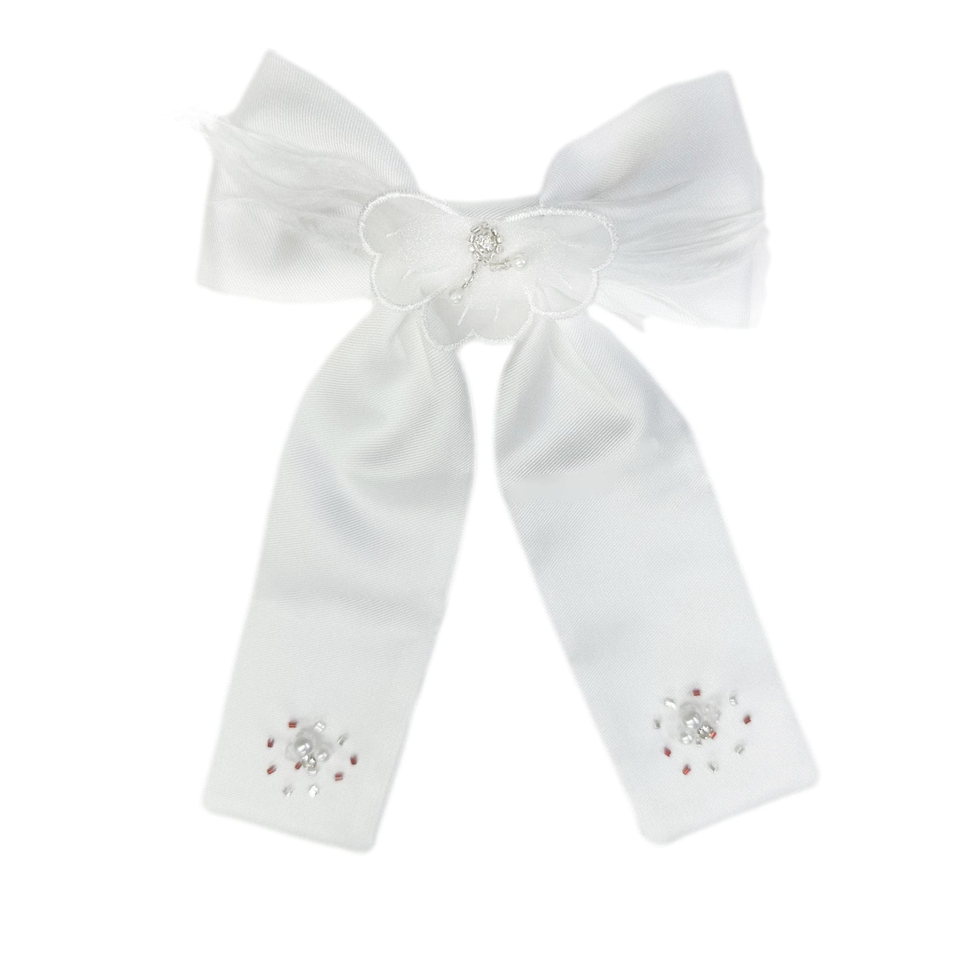 Constanza Ceremony Hair Bow | White