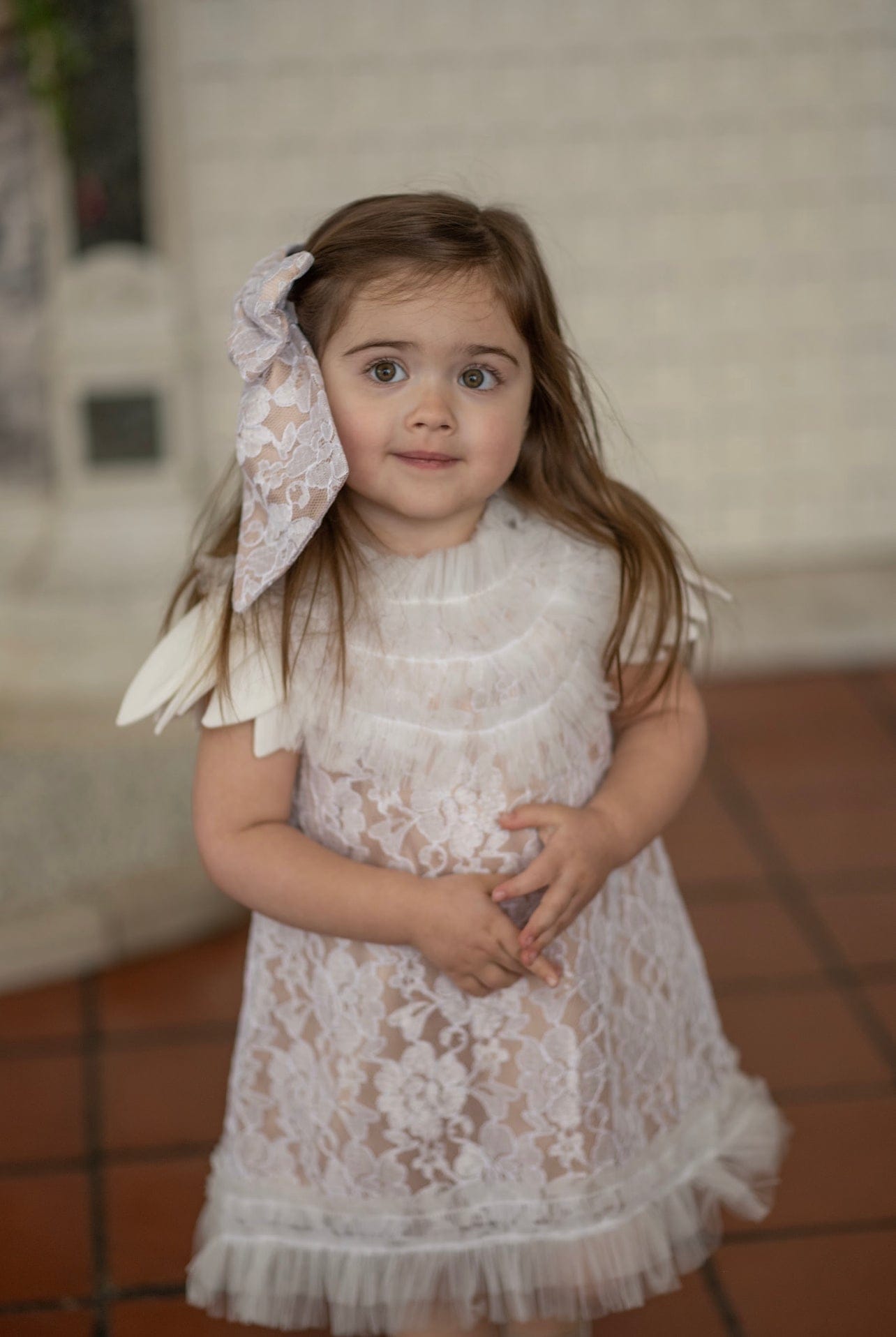 Baby Girls | Dove Lace Overlay Dress | Beige
