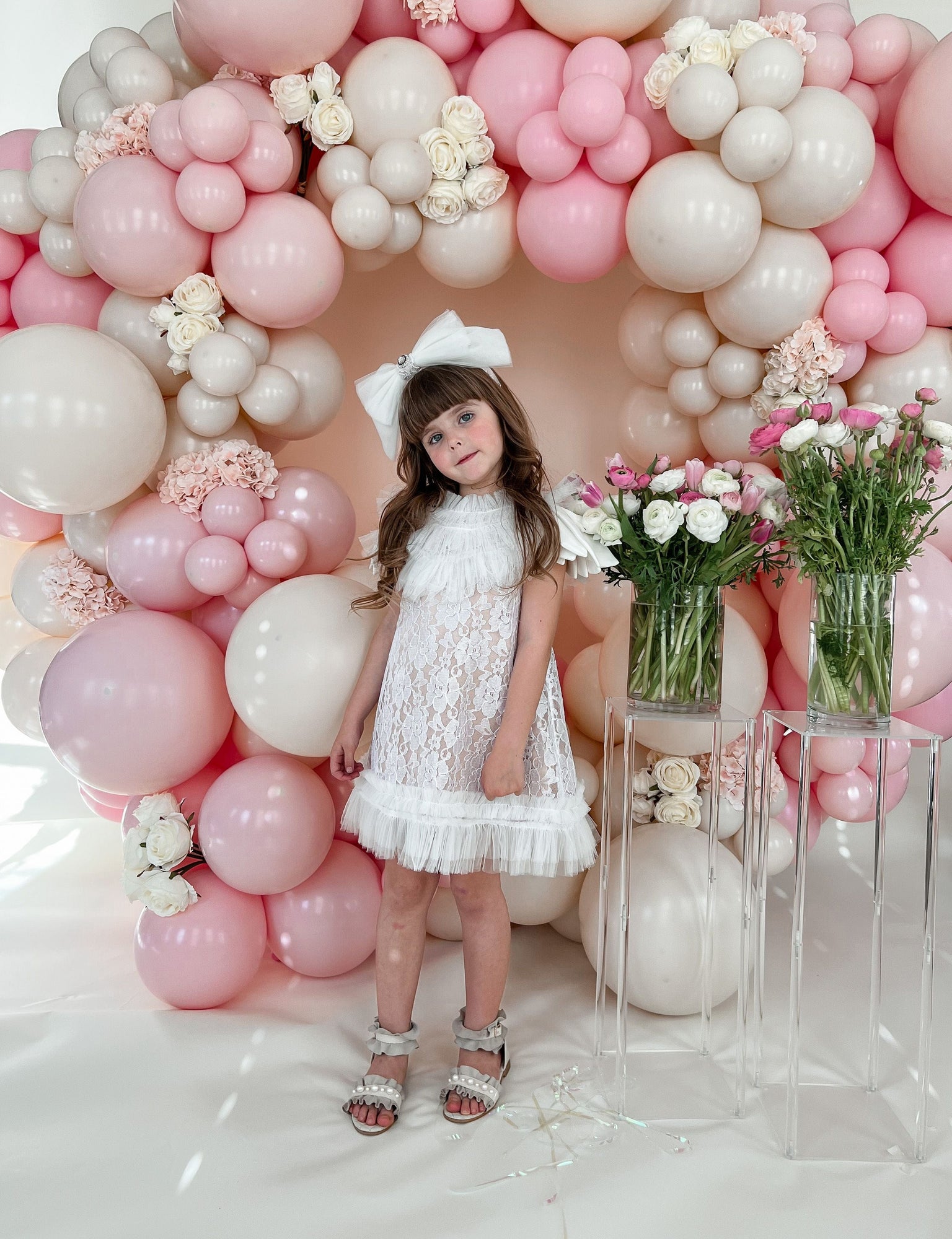Baby Girls | Dove Lace Overlay Dress | Beige