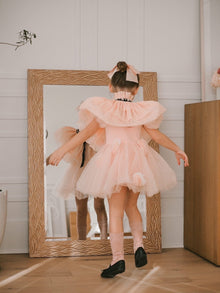 Victorian Tulle Cape | Peach