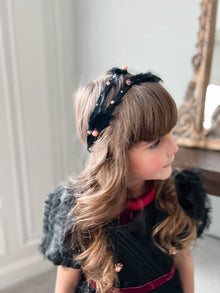 Kylie Feather Hair Sash | Black