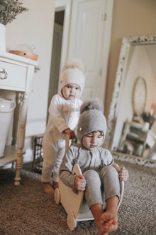 Baby Unisex | Ribbed Cotton Playsuit | Grey