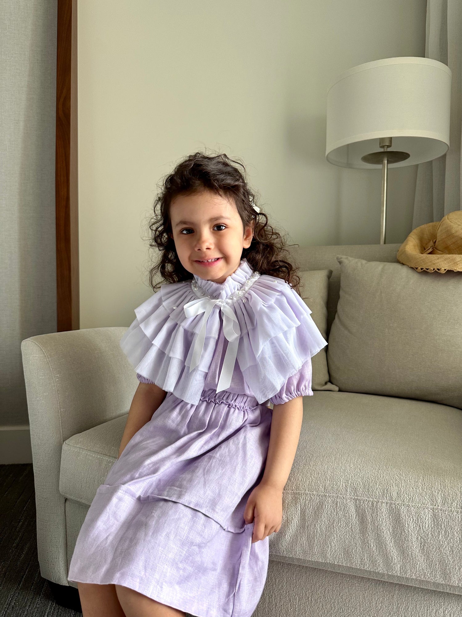 Baby Girls | Ariel Victorian Tulle Cape | Lavender