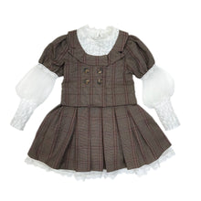 Baby Girls | Blair Estate Tweed Top and Skirt Set | Brown