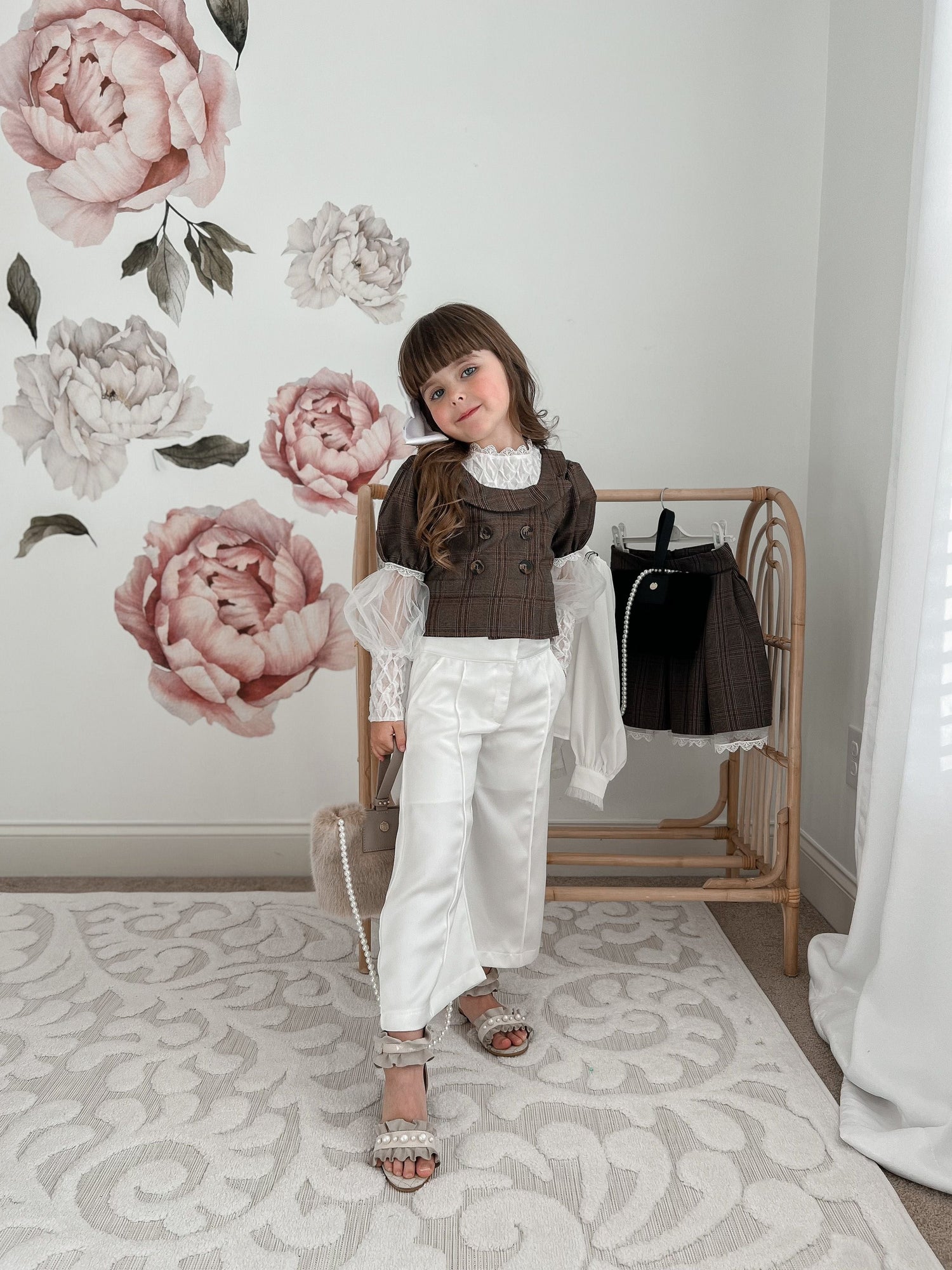 Baby Girls | Gwen Wide Leg Pants | White