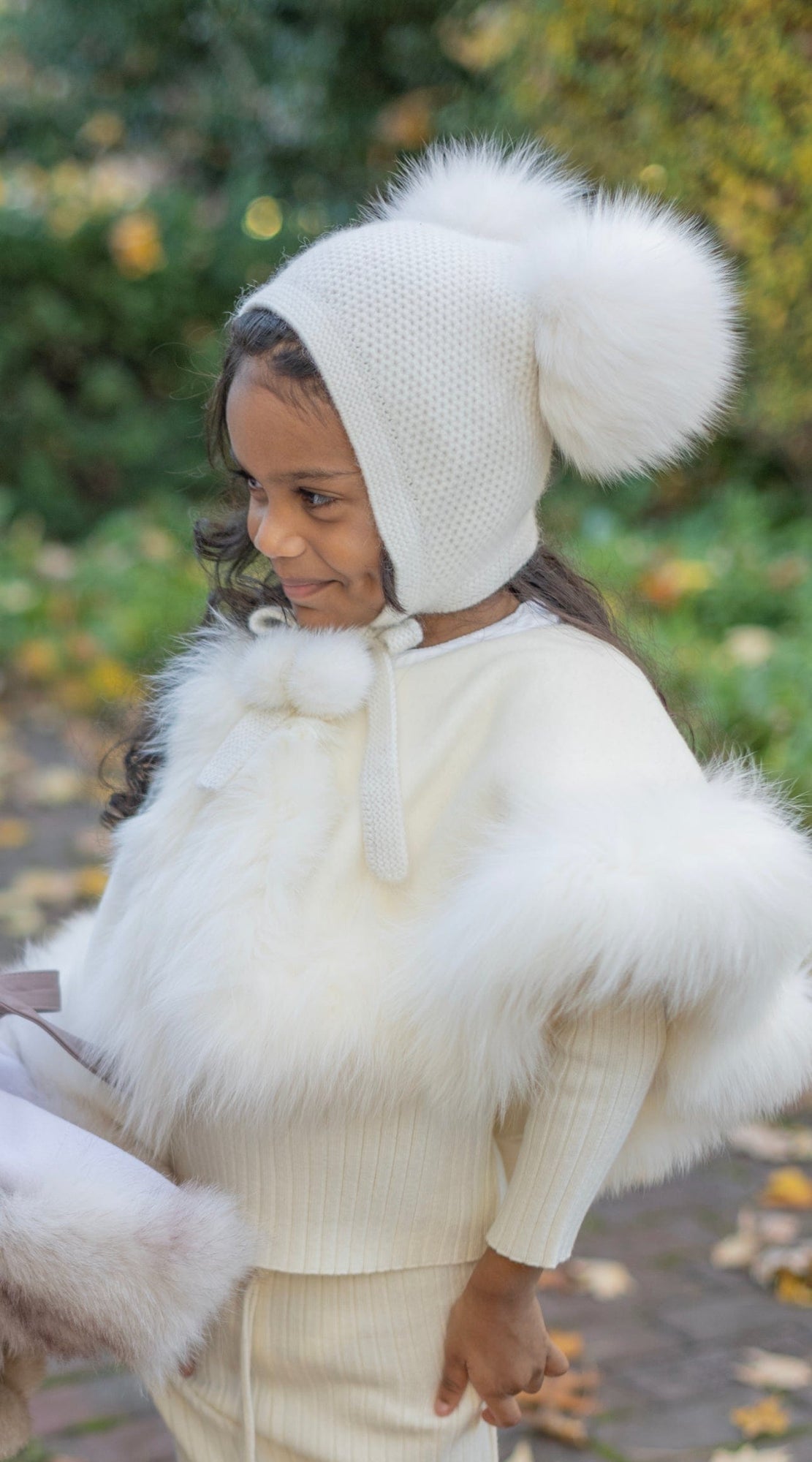 Baby Girls | Honeycomb Cashmere Bonnet | Cream Ivory