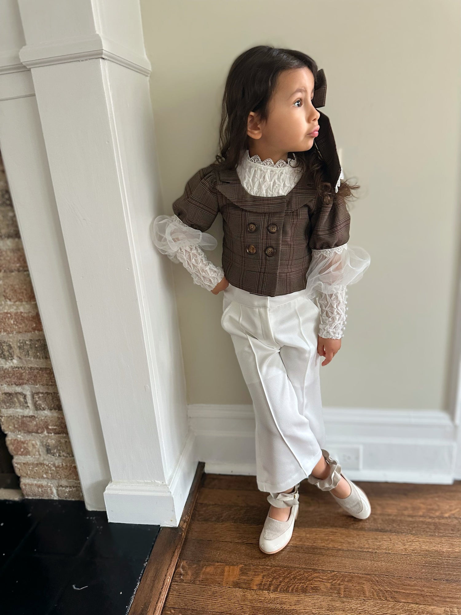 Baby Girls | Gwen Wide Leg Pants | White