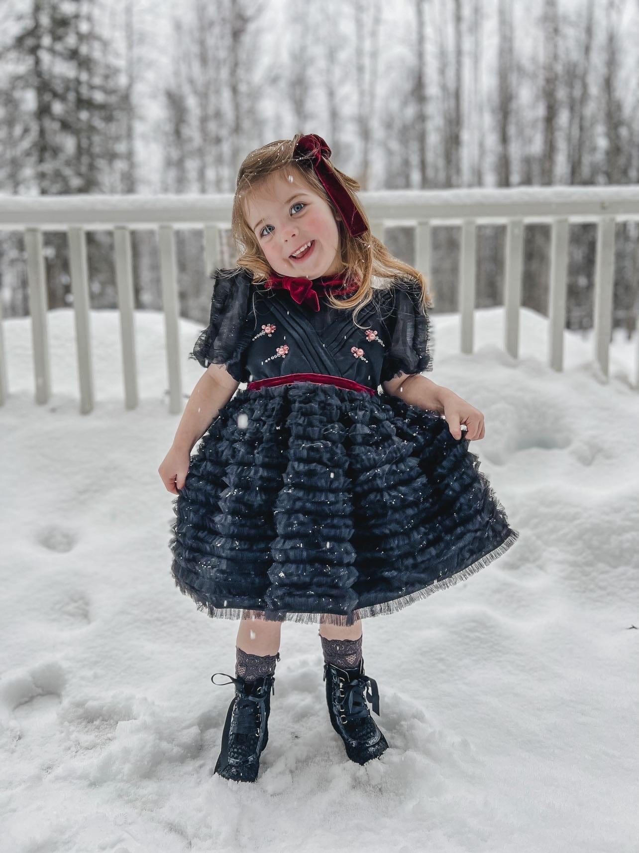 Baby Girls | Kylie Tulle and Organza Dress | Black
