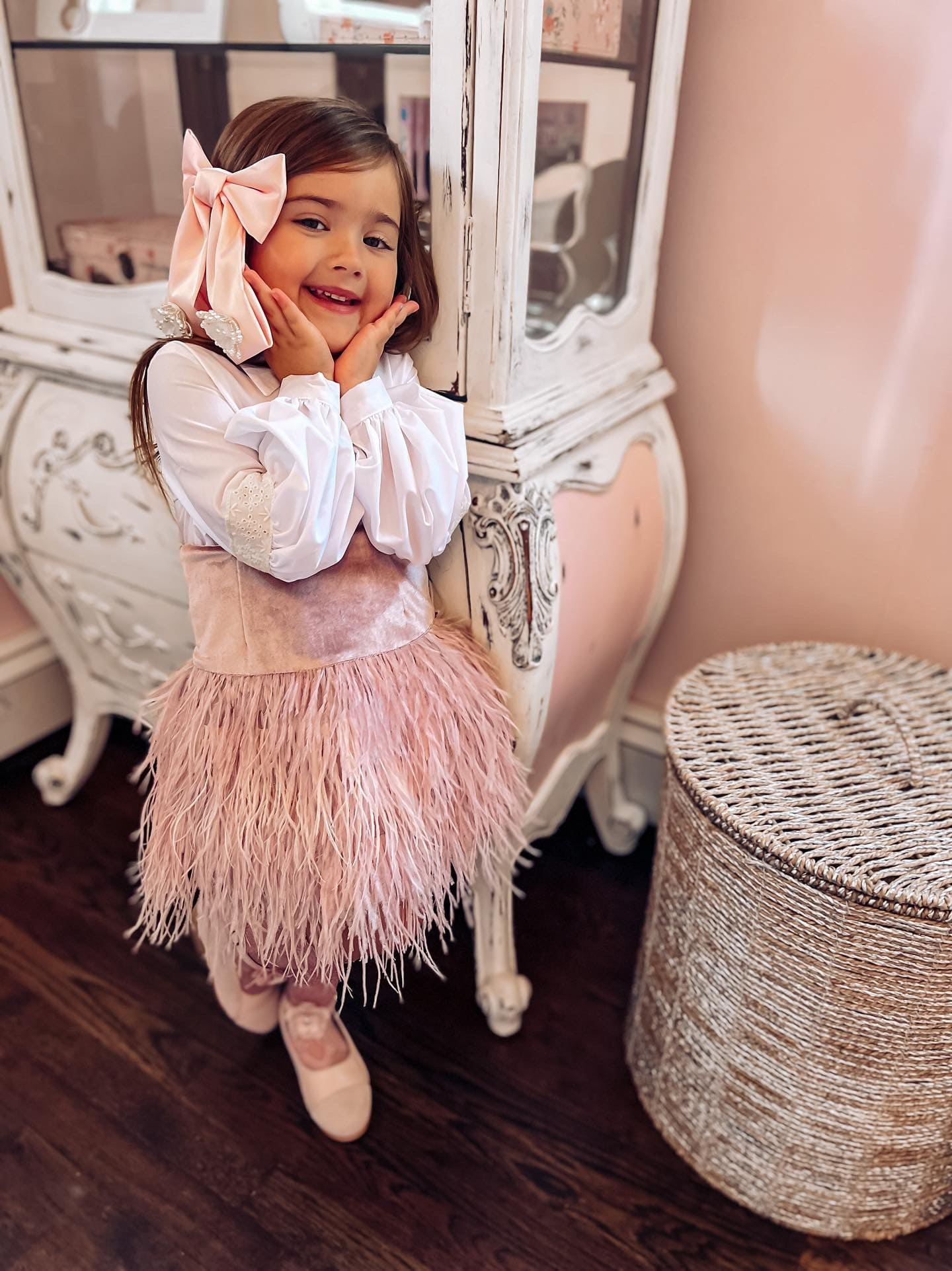 Baby Girls | Feather Skirt | Dusty Pink