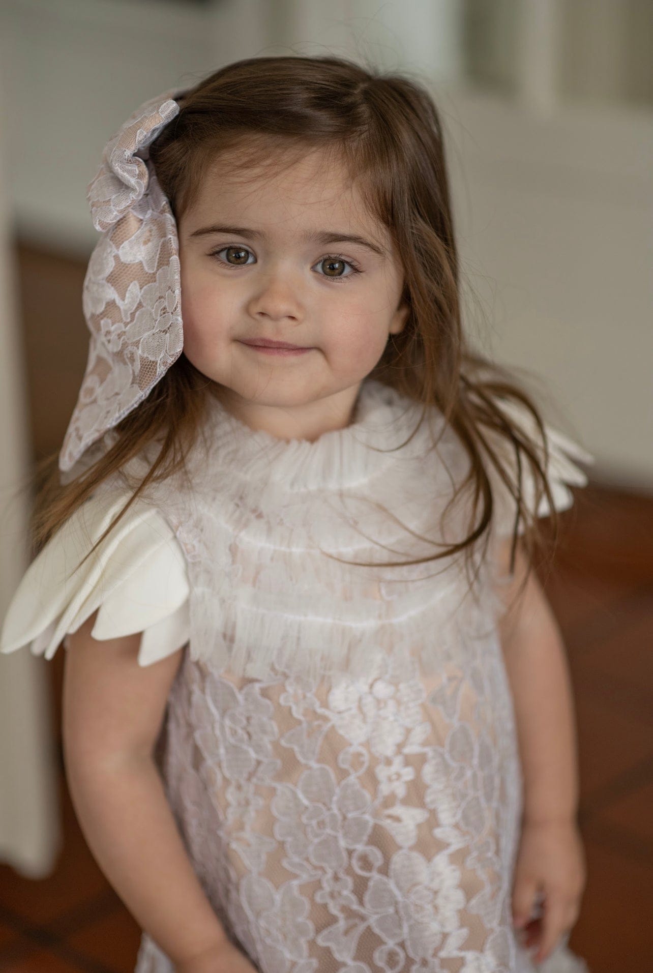 Baby Girls | Dove Lace Overlay Dress | Beige