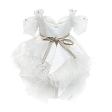 Baby Girls | Constanza Ceremony Dress with Bow | White & Champagne