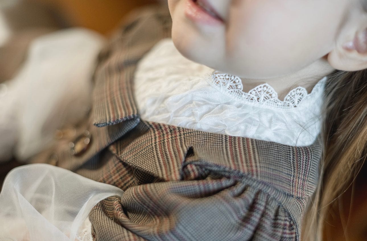 Baby Girls | Blair Estate Tweed Top and Skirt Set | Brown