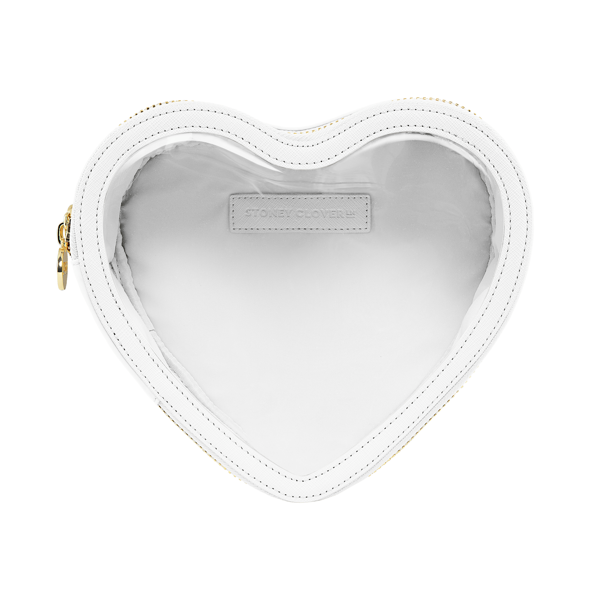 Heart Open Top Pouch | Blanc